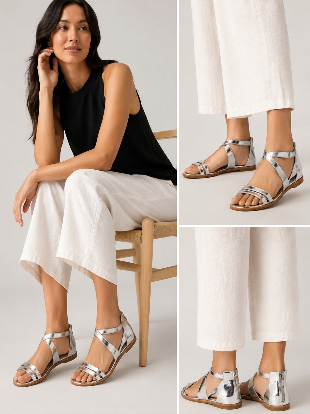 Eileen Fisher Cici Leather Sandal